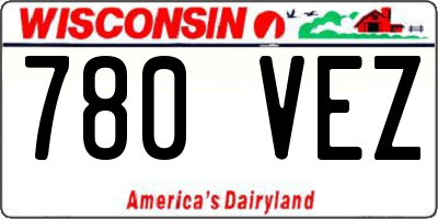 WI license plate 780VEZ