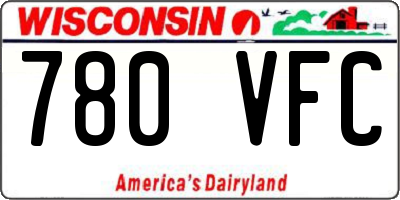 WI license plate 780VFC