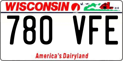 WI license plate 780VFE