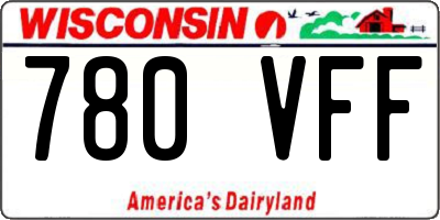 WI license plate 780VFF