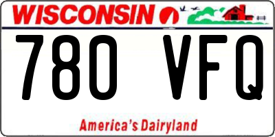 WI license plate 780VFQ