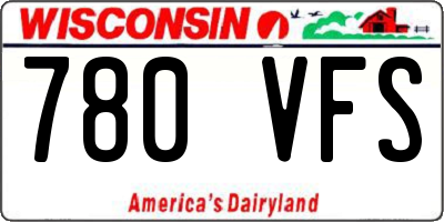 WI license plate 780VFS