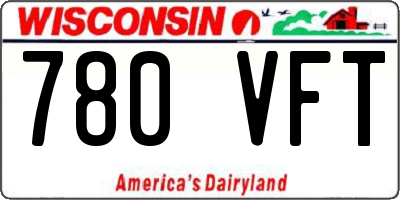 WI license plate 780VFT