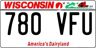 WI license plate 780VFU