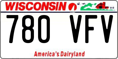 WI license plate 780VFV