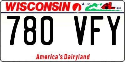 WI license plate 780VFY