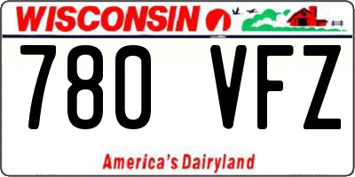 WI license plate 780VFZ