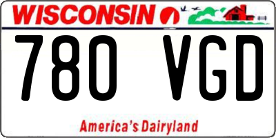 WI license plate 780VGD