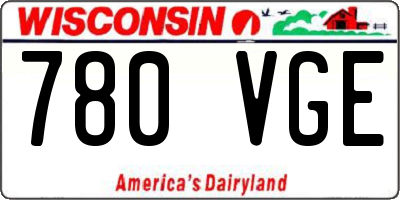 WI license plate 780VGE