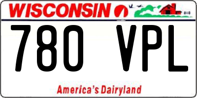 WI license plate 780VPL
