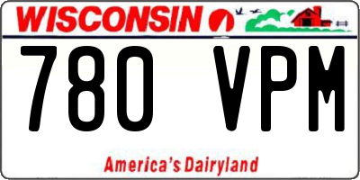 WI license plate 780VPM