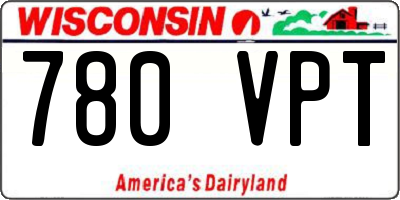 WI license plate 780VPT