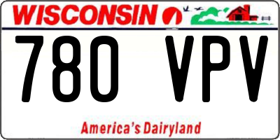 WI license plate 780VPV