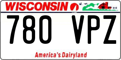 WI license plate 780VPZ