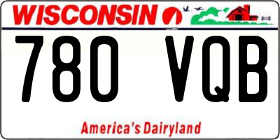WI license plate 780VQB