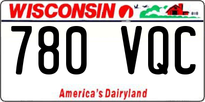 WI license plate 780VQC