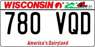 WI license plate 780VQD