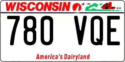 WI license plate 780VQE