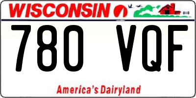 WI license plate 780VQF