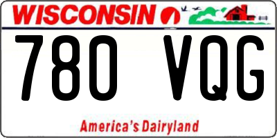 WI license plate 780VQG