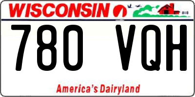 WI license plate 780VQH
