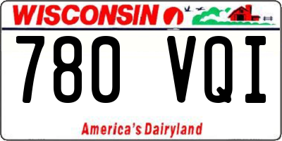 WI license plate 780VQI