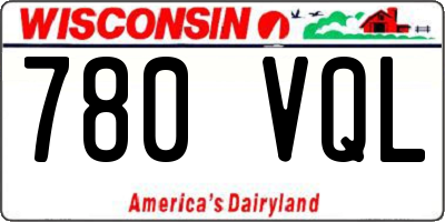 WI license plate 780VQL