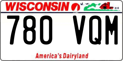 WI license plate 780VQM