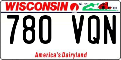 WI license plate 780VQN