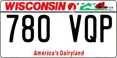 WI license plate 780VQP