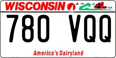 WI license plate 780VQQ