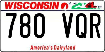 WI license plate 780VQR