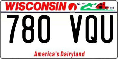 WI license plate 780VQU