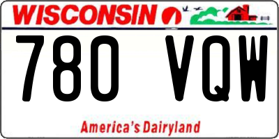 WI license plate 780VQW