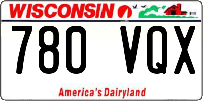 WI license plate 780VQX