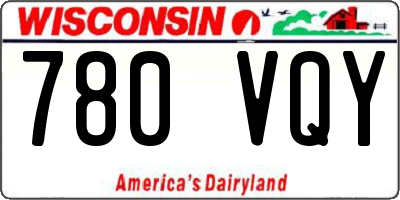 WI license plate 780VQY