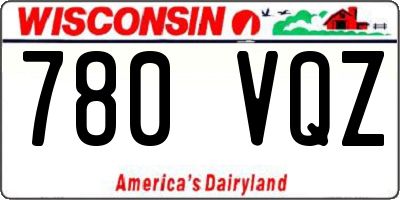 WI license plate 780VQZ