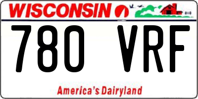 WI license plate 780VRF