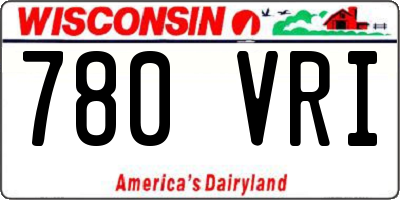 WI license plate 780VRI