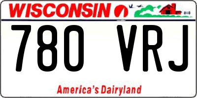 WI license plate 780VRJ