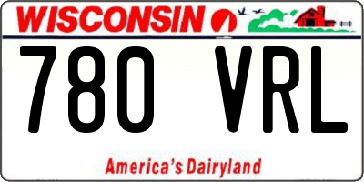 WI license plate 780VRL