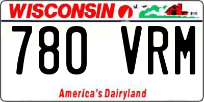 WI license plate 780VRM