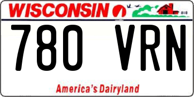 WI license plate 780VRN
