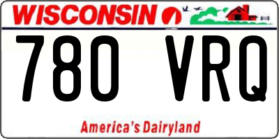 WI license plate 780VRQ