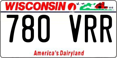WI license plate 780VRR