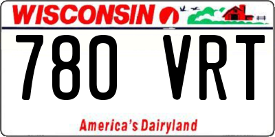 WI license plate 780VRT