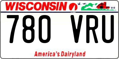 WI license plate 780VRU