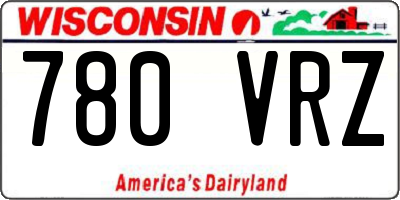 WI license plate 780VRZ