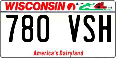 WI license plate 780VSH