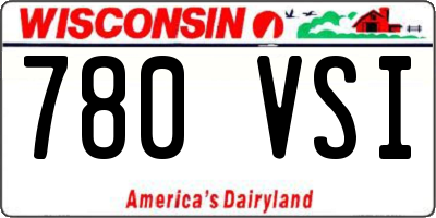 WI license plate 780VSI